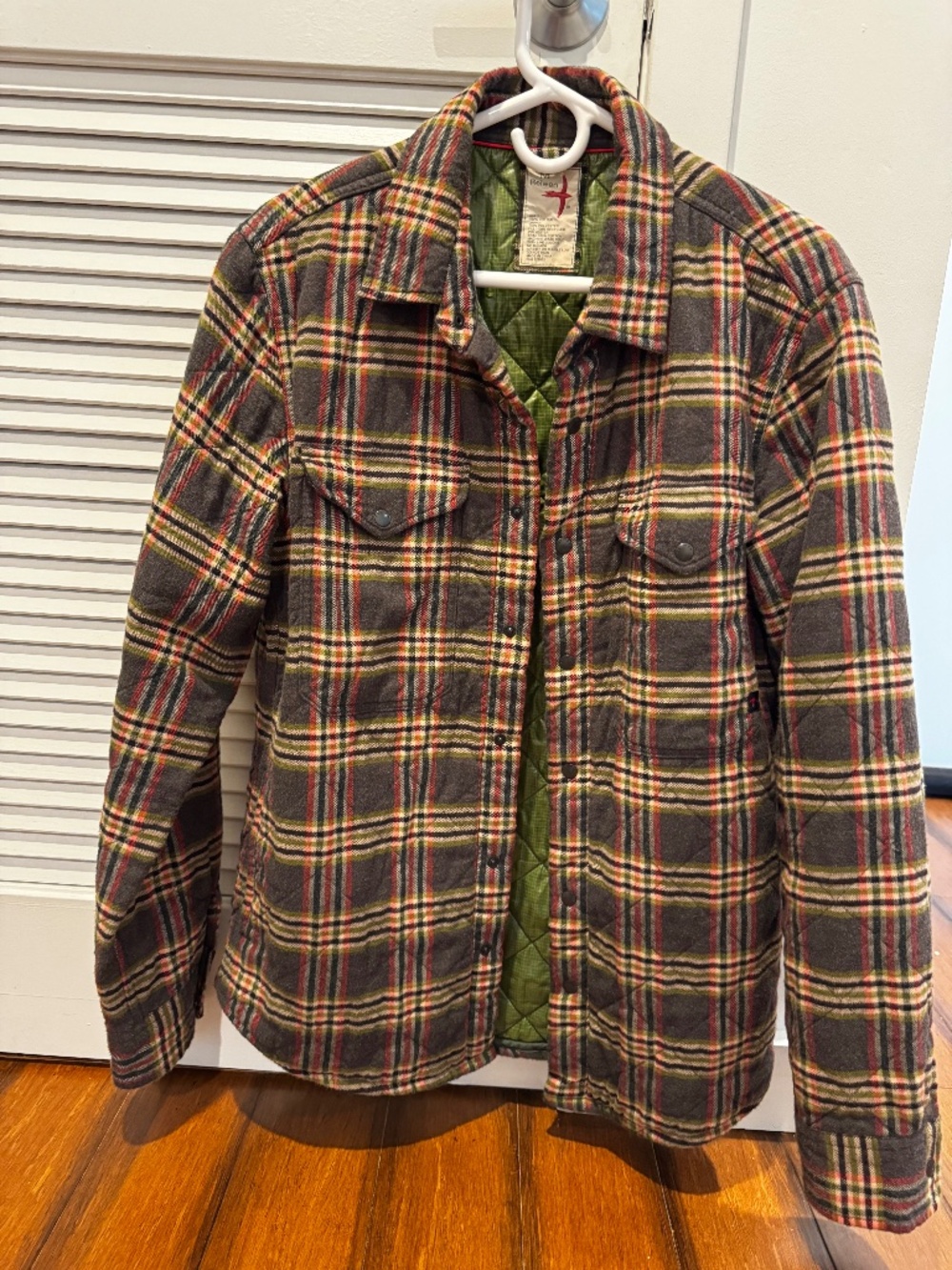 Relwen Quilted Flannel Shirt Jacket - Size M Mens